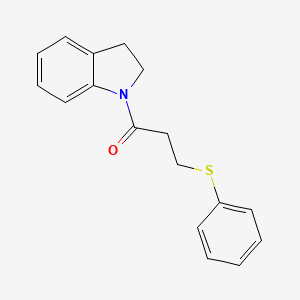 molecular formula C17H17NOS B4955909 1-[3-(phenylthio)propanoyl]indoline 