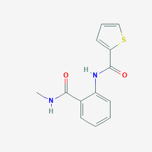 molecular formula C13H12N2O2S B495591 N-[2-(methylcarbamoyl)phenyl]thiophene-2-carboxamide CAS No. 882092-66-2