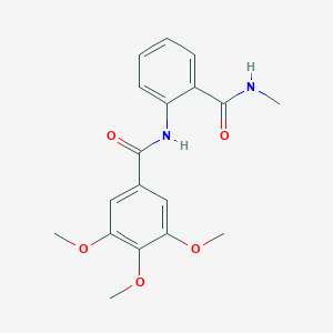 molecular formula C18H20N2O5 B495593 3,4,5-trimethoxy-N-{2-[(methylamino)carbonyl]phenyl}benzamide 
