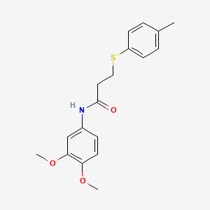 molecular formula C18H21NO3S B4955947 N-(3,4-dimethoxyphenyl)-3-[(4-methylphenyl)thio]propanamide 