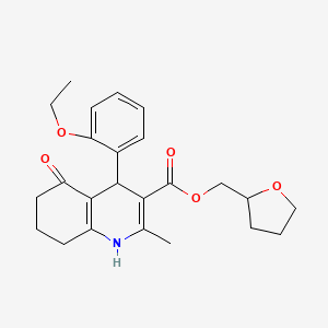 molecular formula C24H29NO5 B4955949 tetrahydro-2-furanylmethyl 4-(2-ethoxyphenyl)-2-methyl-5-oxo-1,4,5,6,7,8-hexahydro-3-quinolinecarboxylate 