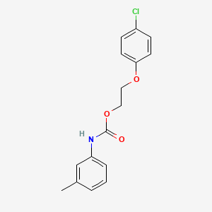 molecular formula C16H16ClNO3 B4955953 2-(4-chlorophenoxy)ethyl (3-methylphenyl)carbamate 
