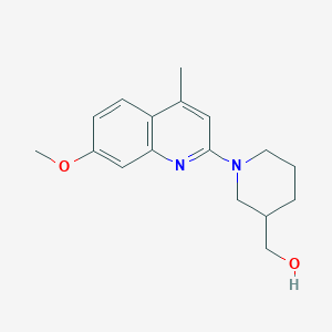 molecular formula C17H22N2O2 B4955958 [1-(7-methoxy-4-methyl-2-quinolinyl)-3-piperidinyl]methanol 