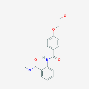 molecular formula C19H22N2O4 B495596 2-{[4-(2-methoxyethoxy)benzoyl]amino}-N,N-dimethylbenzamide 