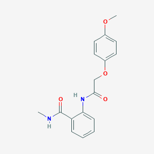 molecular formula C17H18N2O4 B495597 2-{[(4-methoxyphenoxy)acetyl]amino}-N-methylbenzamide 