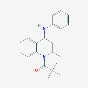 molecular formula C21H26N2O B4955976 1-(2,2-dimethylpropanoyl)-2-methyl-N-phenyl-1,2,3,4-tetrahydro-4-quinolinamine 