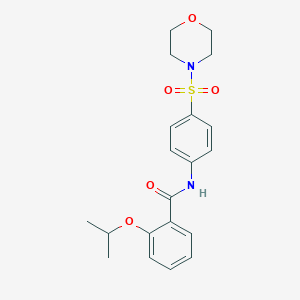 molecular formula C20H24N2O5S B495598 2-isopropoxy-N-[4-(4-morpholinylsulfonyl)phenyl]benzamide 