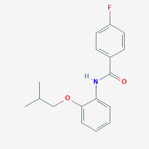 molecular formula C17H18FNO2 B495599 4-fluoro-N-(2-isobutoxyphenyl)benzamide 