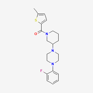 molecular formula C21H26FN3OS B4955992 1-(2-fluorophenyl)-4-{1-[(5-methyl-2-thienyl)carbonyl]-3-piperidinyl}piperazine 