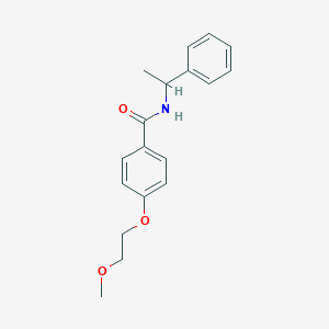 molecular formula C18H21NO3 B495601 4-(2-methoxyethoxy)-N-(1-phenylethyl)benzamide 