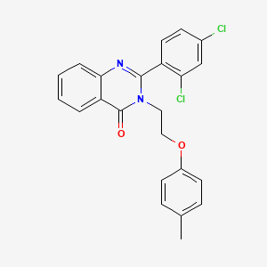 molecular formula C23H18Cl2N2O2 B4956010 2-(2,4-dichlorophenyl)-3-[2-(4-methylphenoxy)ethyl]-4(3H)-quinazolinone 