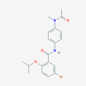 molecular formula C19H21BrN2O3 B495602 N-{4-[acetyl(methyl)amino]phenyl}-5-bromo-2-isopropoxybenzamide 