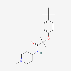 2-(4-tert-butylphenoxy)-2-methyl-N-(1-methyl-4-piperidinyl)propanamide