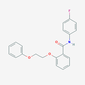 molecular formula C21H18FNO3 B495603 N-(4-fluorophenyl)-2-(2-phenoxyethoxy)benzamide 