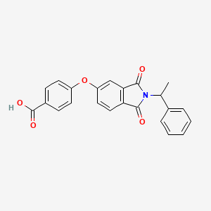 molecular formula C23H17NO5 B4956031 4-{[1,3-dioxo-2-(1-phenylethyl)-2,3-dihydro-1H-isoindol-5-yl]oxy}benzoic acid 