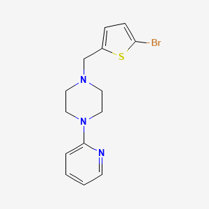 molecular formula C14H16BrN3S B4956037 1-[(5-bromo-2-thienyl)methyl]-4-(2-pyridinyl)piperazine 