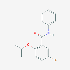 molecular formula C16H16BrNO2 B495604 5-bromo-2-isopropoxy-N-phenylbenzamide 