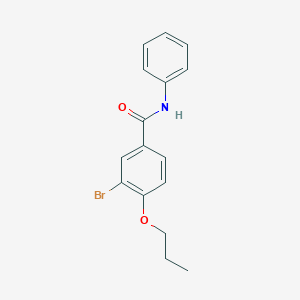 molecular formula C16H16BrNO2 B495605 3-bromo-N-phenyl-4-propoxybenzamide 