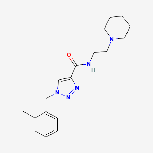 molecular formula C18H25N5O B4956051 1-(2-methylbenzyl)-N-[2-(1-piperidinyl)ethyl]-1H-1,2,3-triazole-4-carboxamide 