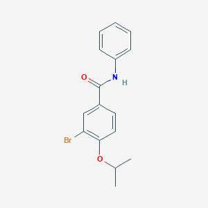 molecular formula C16H16BrNO2 B495606 3-bromo-4-isopropoxy-N-phenylbenzamide 