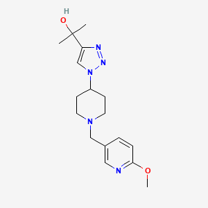 molecular formula C17H25N5O2 B4956065 2-(1-{1-[(6-methoxy-3-pyridinyl)methyl]-4-piperidinyl}-1H-1,2,3-triazol-4-yl)-2-propanol 