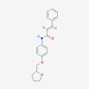 molecular formula C20H21NO3 B495607 3-phenyl-N-[4-(tetrahydro-2-furanylmethoxy)phenyl]acrylamide 