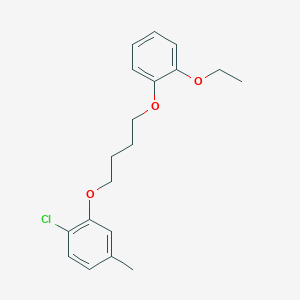 molecular formula C19H23ClO3 B4956073 1-chloro-2-[4-(2-ethoxyphenoxy)butoxy]-4-methylbenzene 