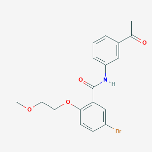 molecular formula C18H18BrNO4 B495608 N-(3-acetylphenyl)-5-bromo-2-(2-methoxyethoxy)benzamide 