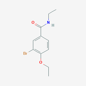 molecular formula C11H14BrNO2 B495609 3-bromo-4-ethoxy-N-ethylbenzamide 