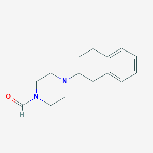 molecular formula C15H20N2O B4956098 4-(1,2,3,4-tetrahydro-2-naphthalenyl)-1-piperazinecarbaldehyde 