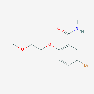 molecular formula C10H12BrNO3 B495611 5-Bromo-2-(2-methoxyethoxy)benzamide CAS No. 130840-20-9