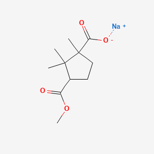 molecular formula C11H17NaO4 B4956119 sodium 3-(methoxycarbonyl)-1,2,2-trimethylcyclopentanecarboxylate 