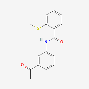 molecular formula C16H15NO2S B4956125 N-(3-acetylphenyl)-2-(methylthio)benzamide 