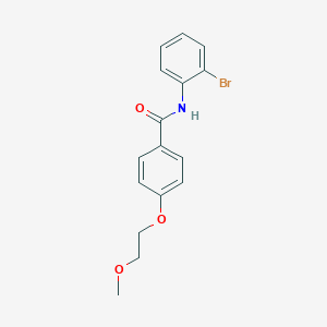 molecular formula C16H16BrNO3 B495613 N-(2-bromophenyl)-4-(2-methoxyethoxy)benzamide 