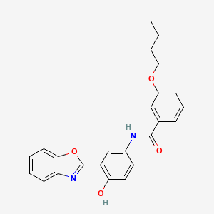N-[3-(1,3-benzoxazol-2-yl)-4-hydroxyphenyl]-3-butoxybenzamide