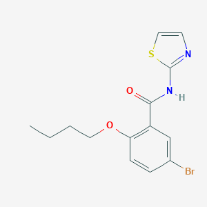 molecular formula C14H15BrN2O2S B495617 5-bromo-2-butoxy-N-(1,3-thiazol-2-yl)benzamide 