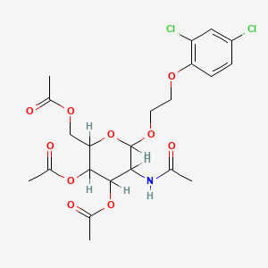 molecular formula C22H27Cl2NO10 B4956177 2-(2,4-dichlorophenoxy)ethyl 3,4,6-tri-O-acetyl-2-(acetylamino)-2-deoxyhexopyranoside 