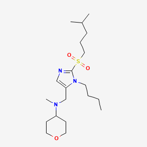 molecular formula C20H37N3O3S B4956186 ({1-butyl-2-[(4-methylpentyl)sulfonyl]-1H-imidazol-5-yl}methyl)methyl(tetrahydro-2H-pyran-4-yl)amine 