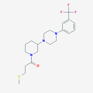 molecular formula C20H28F3N3OS B4956199 1-{1-[3-(methylthio)propanoyl]-3-piperidinyl}-4-[3-(trifluoromethyl)phenyl]piperazine 
