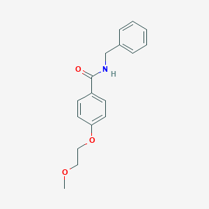 molecular formula C17H19NO3 B495621 N-benzyl-4-(2-methoxyethoxy)benzamide 