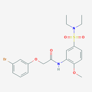 molecular formula C19H23BrN2O5S B4956215 2-(3-bromophenoxy)-N-{5-[(diethylamino)sulfonyl]-2-methoxyphenyl}acetamide 
