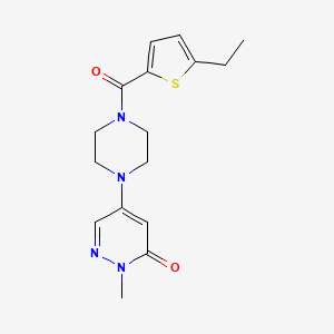 molecular formula C16H20N4O2S B4956218 5-{4-[(5-ethyl-2-thienyl)carbonyl]-1-piperazinyl}-2-methyl-3(2H)-pyridazinone 