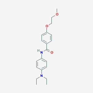 molecular formula C20H26N2O3 B495622 N-[4-(diethylamino)phenyl]-4-(2-methoxyethoxy)benzamide 