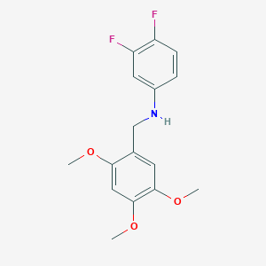 molecular formula C16H17F2NO3 B4956222 (3,4-difluorophenyl)(2,4,5-trimethoxybenzyl)amine 