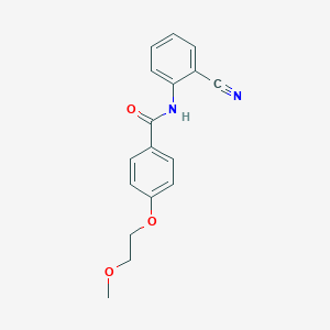 molecular formula C17H16N2O3 B495625 N-(2-cyanophenyl)-4-(2-methoxyethoxy)benzamide 