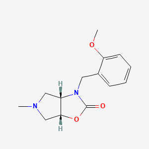 molecular formula C14H18N2O3 B4956276 (3aS*,6aR*)-3-(2-methoxybenzyl)-5-methylhexahydro-2H-pyrrolo[3,4-d][1,3]oxazol-2-one 