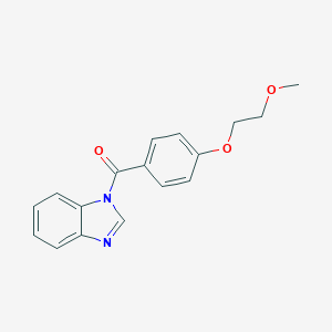 molecular formula C17H16N2O3 B495628 1-[4-(2-methoxyethoxy)benzoyl]-1H-benzimidazole 