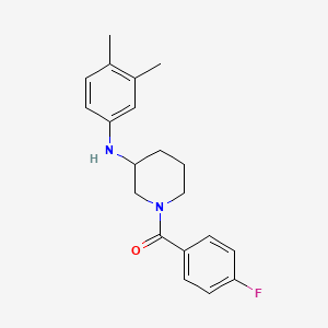 molecular formula C20H23FN2O B4956288 N-(3,4-dimethylphenyl)-1-(4-fluorobenzoyl)-3-piperidinamine 