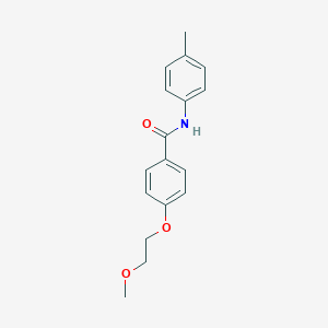 molecular formula C17H19NO3 B495629 4-(2-methoxyethoxy)-N-(4-methylphenyl)benzamide 