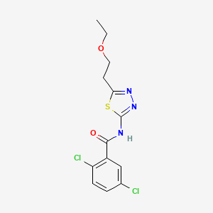molecular formula C13H13Cl2N3O2S B4956307 2,5-dichloro-N-[5-(2-ethoxyethyl)-1,3,4-thiadiazol-2-yl]benzamide 